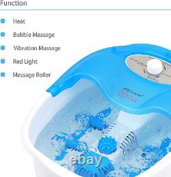 Heated Foot Spa Bath with Bubble Massage, Pedicure Attachments, Vibration for Fa