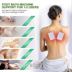 Home Ionic Foot Spa Bath Detox Massage Machine WithFar Infrared Waist Belt + Basin