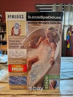 Homedics BMAT-2 Electric Bubble Bath Tub Spa Deluxe Massaging Heat With Remote