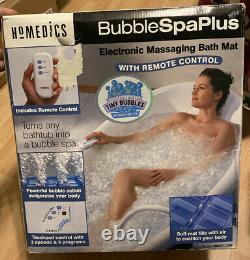 Homedics Bubble Spa Plus Electronic Massaging Bath Mat W Remote new in box Htf
