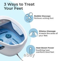 Homedics Shiatsu Bliss Footbath with Heat Boost, Foot Spa Massager, Deep Kneadin
