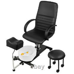 Hydraulic Spa Pedicure Unit Chair With Footbath PVC Easy-Clean Lift Adjustable