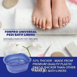 Hygienic Pedicure Experience 100-Count Universal Pedi Bath Liners 50% Thicker