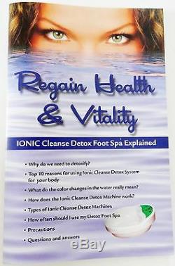 Ion Detox Ionic Foot Bath Spa Chi Cleanse, Free Bonus Extras. 1 Year Warranty