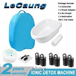 Ionic Bath Detox Foot Spa Machine Cleaner Body Toxins With100 Basin Liners 6 Array