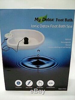 Ionic Detox Foot Bath Cleanse Spa with Basin 100 Liners and Two Round Arrays