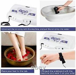 Ionic Detox Foot Bath SPA Machine With One Basin + 110 Liners for Home Use Salon