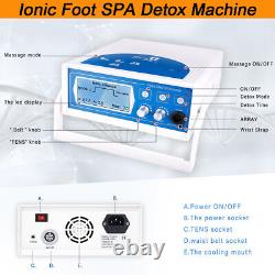 Ionic Detox Foot Bath Spa Machine Cell Cleanse 2 Arrays with Basin for Home Gift