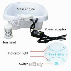 Ionic Detox Ion Foot Basin Bath Spa Massager Cleanse Machine Set + Tub Therapy