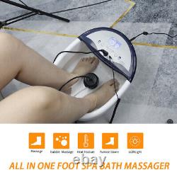 Ionic Foot Spa Bath Basin Massager with Heat Waistband Temp Adjustable Soak Tub