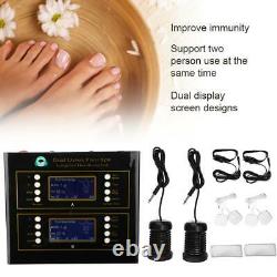 LCD Dual Foot Detox Machine Ionic Foot Bath Spa Cell Cleanse Far Belts