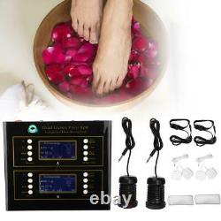 LCD Dual Foot Detox Machine Ionic Foot Bath Spa Cell Cleanse Far Belts