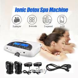 LCD Dual Ionic Cell Cleanse Detox Foot Bath Spa Machine withArrays Wrist Straps