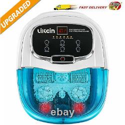 LIKEIN Foot Spa Bath Massager Massage Rollers Heat and Bubbles Temp Timer, USA