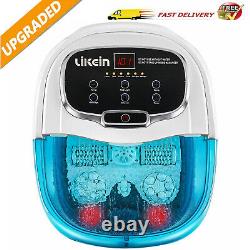 LIKEIN Foot Spa Bath Massager Massage Rollers Heat and Bubbles Temp Timer USA L+