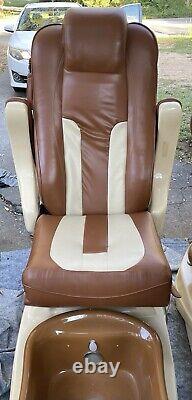 Lexor Liberte Spa TT365 Tru-Touch Massage Pedicure Chair with Pump Cappuccino