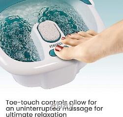 Luxury Bubble Spa Footbath with Heating, Massaging Jets & Removable Pedicure Set