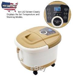 Massage Portable Spa Bath Foot Massager With LED Display 18X12.5X15.5 500 W
