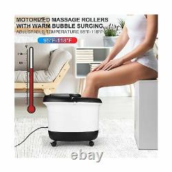 Motorized Foot Bath Spa Massager, Feet Bath Spa with Heat and Massage, 8 Mass