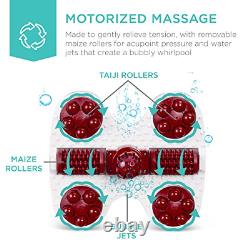 Motorized Foot Spa Bath Massager Automatic Shiatsu Pedicure Massage Burgundy New