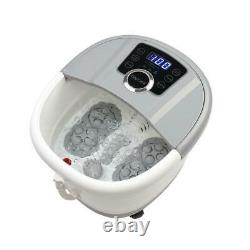 Motorized Foot Spa Bath Massager with Massage Rollers Heat & Bubbles Temp Timer