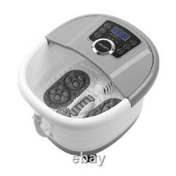 Motorized Foot Spa Bath Massager with Massage Rollers Heat & Bubbles Temp Timer