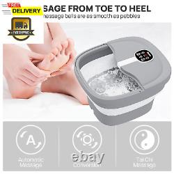 Motorized Foot Spa with Heat, Collapsible Electric Rotary Massage Foot Bath