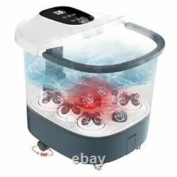 Motorized Foot Spa with Heat and Bubbles, Foot Bath Massager with24 Motorized