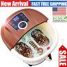 New Foot Spa Bath Massager Massage Rollers Heat And Bubbles Temp Timer, Usa