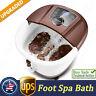 New Foot Spa Bath Massager Tem/time Set Heat Bubble Vibration With Rollers