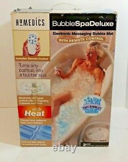 NEW Homedics BMAT-2 Electric Bubble Bath Tub Spa Deluxe Massaging Heat with Remote