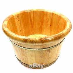 Natural Cedar Wood Bucket For Foot Spa Sauna Foot Basin Tub Soak Massage Relax