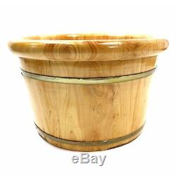 Natural Cedar Wood Bucket For Foot Spa Sauna Foot Basin Tub Soak Massage Relax