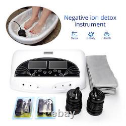 New Dual Ion Detox Ionic Foot Bath Spa Cleanse Machine Infrared Belt Large LCD
