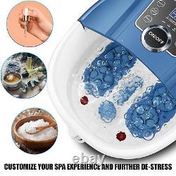 New Electric Foot Massage Pedicure Heat Spa Bath Bubbles Motorized Rolling Timer