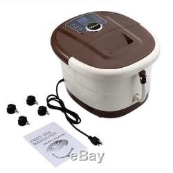 New Foot Spa Bath Massager Automatic Massage Rollers Heat Temperature with Wheels
