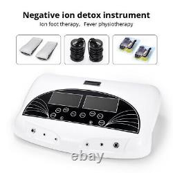 New Pro Dual Ion Detox Ionic Foot Bath Spa Cleanse Machine Infrared Belt LCD