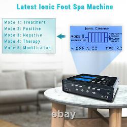 Newest Version Dual Detox Ionic Foot Bath Spa Cleanse Machine Infrared Belt Home