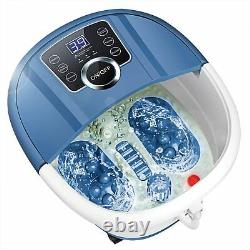 Ovitus Foot Spa Bath Massager with Massage Rollers Heat and Bubbles Temp Timer