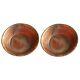 Pair Vintage Style Copper Foot Bath Wash Massage Spa Therapy Pedicure Bowls