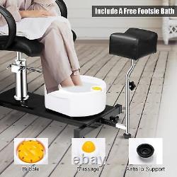 Pedicure Chair with Stool & Bubble Massage Foot Bath 31.4D x 19.8W x 51H New