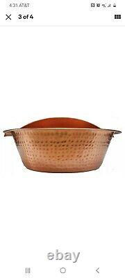 Polished Copper Foot Rub Soaking Bath Wash Massage Spa Therapy Pedicure Bowl