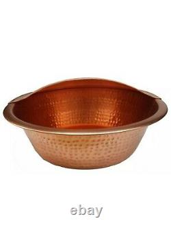 Polished Copper Foot Rub Soaking Bath Wash Massage Spa Therapy Pedicure Bowl