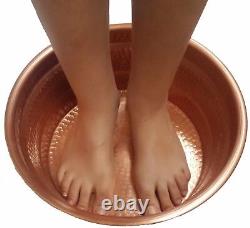 Polished Copper Manicure Foot Hand Soak Massage Spa Therapy Kids Pedicure Bowl