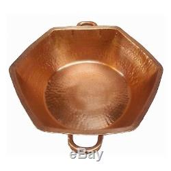 Polished Hexagon Copper Foot Bath Massage Spa Beauty Salon Therapy Pedicure Bowl