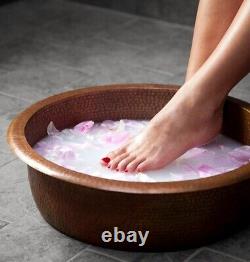 Portable Copper Foot Soak Bath Pedicure Bowl Beauty Salon Spa Therapy