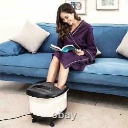 Portable Electric Foot Spa Bath Motorized Massager Feet Salon With Heat Timer