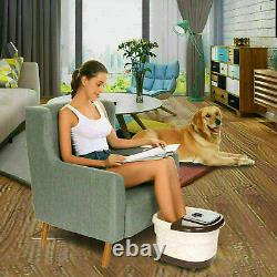Portable Electric Foot Spa Bath Shiatsu Roller Motorized Massager Fast-Heating #