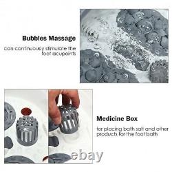 Portable Electric Foot Spa Bath Shiatsu Roller Motorized Massager-Gray Color
