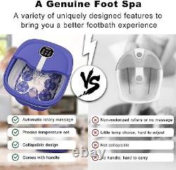 Portable Foldable Foot Spa with Heat, Bubble, Remote 24 Shiatsu Massage